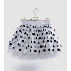 TUTU ALB CU BULINE MARI NEGRE
