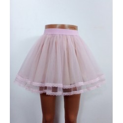 TUTU ROZ CU DANTELA