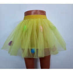 TUTU  VARA GALBEN PETALE COLORATE