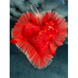 INIMA ROSIE  PERSONALIZATA MARE CU VOLAN