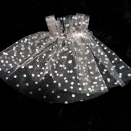 MANSETA DECOR POZE TIUL ROZ CU BULINE MICI