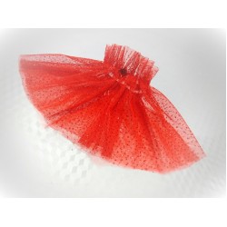 MANSETA DECOR POZE TIUL ROSU CU SCLIPICI