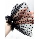 MANSETA DECOR POZE TIUL NEGRU CU BULINE MICI MANSETA DECOR POZE TIUL NEGRU CU BULINE MICI