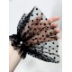MANSETA DECOR POZE TIUL NEGRU CU BULINE MICI MANSETA DECOR POZE TIUL NEGRU CU BULINE MICI