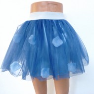 FUSTA TIUL BLEU- METALIC PETALE BLEU