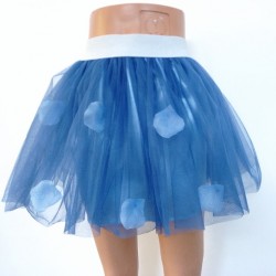 FUSTA TIUL BLEU- METALIC PETALE BLEU