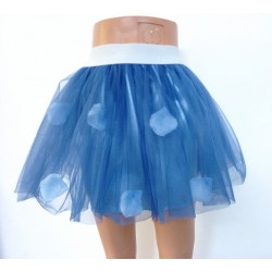 FUSTA TIUL BLEU- METALIC PETALE BLEU