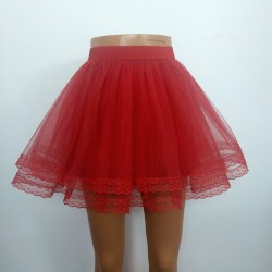 TUTU ROSU CU DANTELA