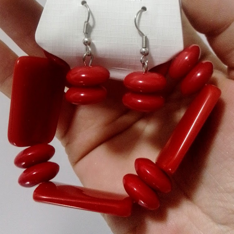 SET BRATARA CU CERCEI ROSU