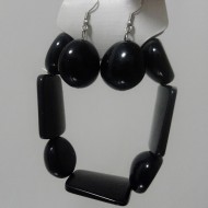 SET BRATARA CU CERCEI NEGRU