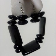 SET BRATARA CU CERCEI NEGRU