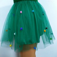 TUTU VERDE BRADUT CU APLICATII