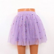 TUTU FASII TIUL LILA PERLE COLORATE