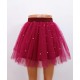TUTU FASII TIUL MAGENTA PERLE COLORATE