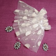 MANSETA DECOR POZE ALBA CU BULINE MARI SI MICI IVORY