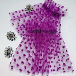 MANSETA DECOR POZE VIOLET CU BULINE MICI