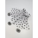 MANSETA DECOR POZE ALBA CU BULINE NEGRE MANSETA DECOR POZE ALBA CU BULINE NEGRE