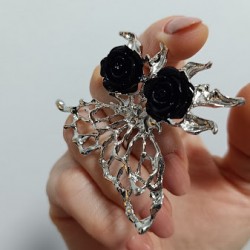 DECOR POZE INEL FLUTURE CU TRANDAFIRI NEGRI