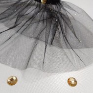 MANSETA DECOR POZE NEAGRA CU SCLIPICI AURIU