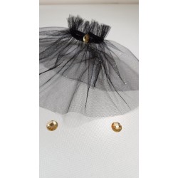 MANSETA DECOR POZE NEAGRA CU SCLIPICI AURIU