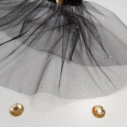 MANSETA DECOR POZE NEAGRA CU SCLIPICI AURIU