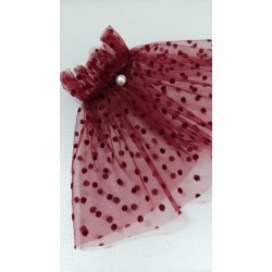 MANSETA DECOR POZE BORDO CU BULINE MICI