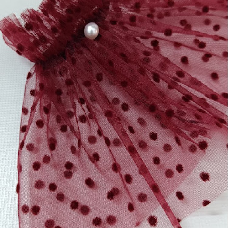 MANSETA DECOR POZE BORDO CU BULINE MICI MANSETA DECOR POZE BORDO CU BULINE MICI