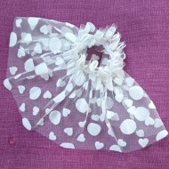 MANSETA DECOR POZE ALBA CU BULINE MARI SI INIMI IVORY