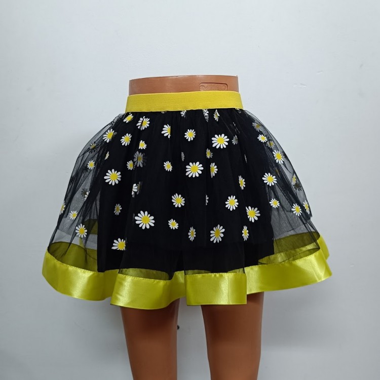 TUTU MARGARETA NEGRU CU GALBEN