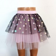 TUTU ROZ SI NEGRU BULINE ROZ 