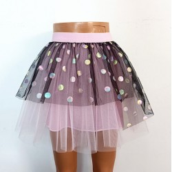 TUTU ROZ SI NEGRU BULINE ROZ 